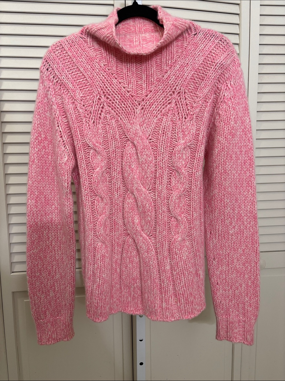 Maria Di Ripabianca Marled Pink Cashmere High Neck Sweater Size 8